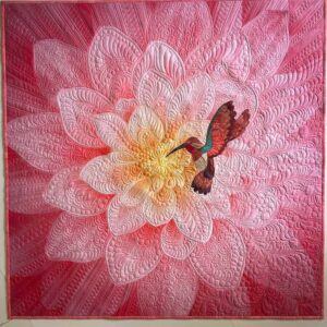 Hummingbird And Flower XR2706002CL Quilt